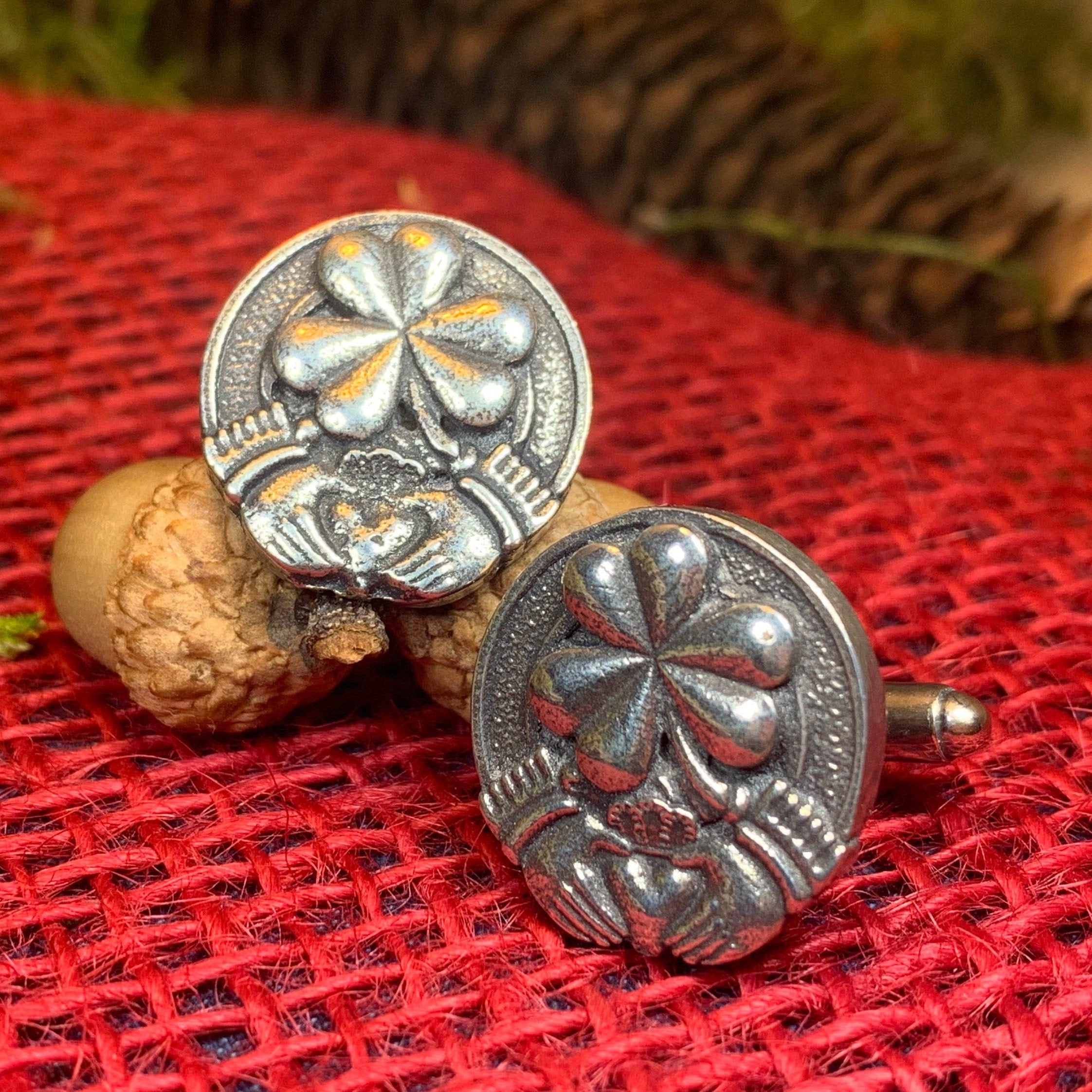 Irish Shamrock Cuff Links