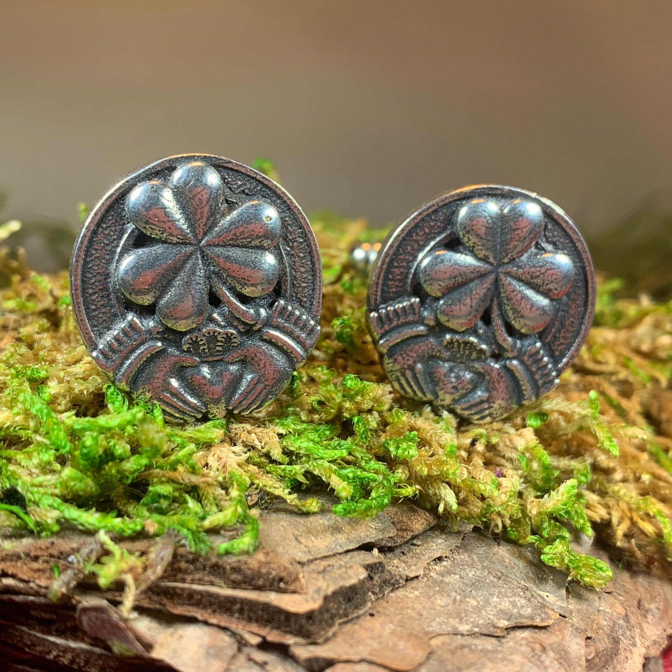 Irish Shamrock Cuff Links
