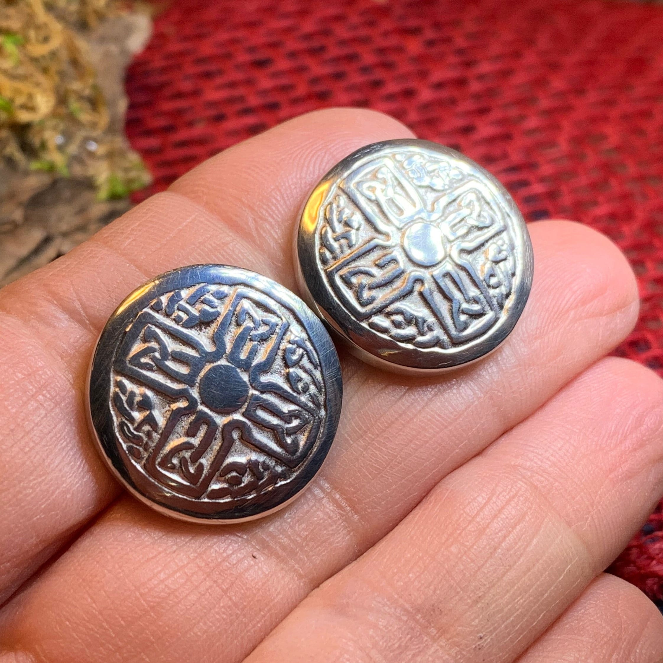Round Celtic Cross Cuff Links