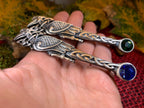 Celtic Raven Crystal Kilt Pin
