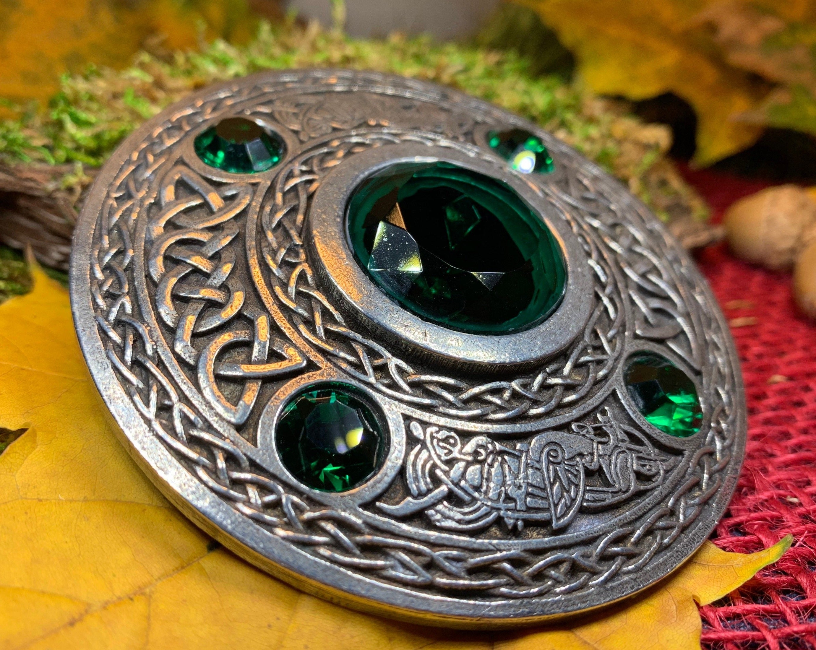 Celtic Raven Brooch
