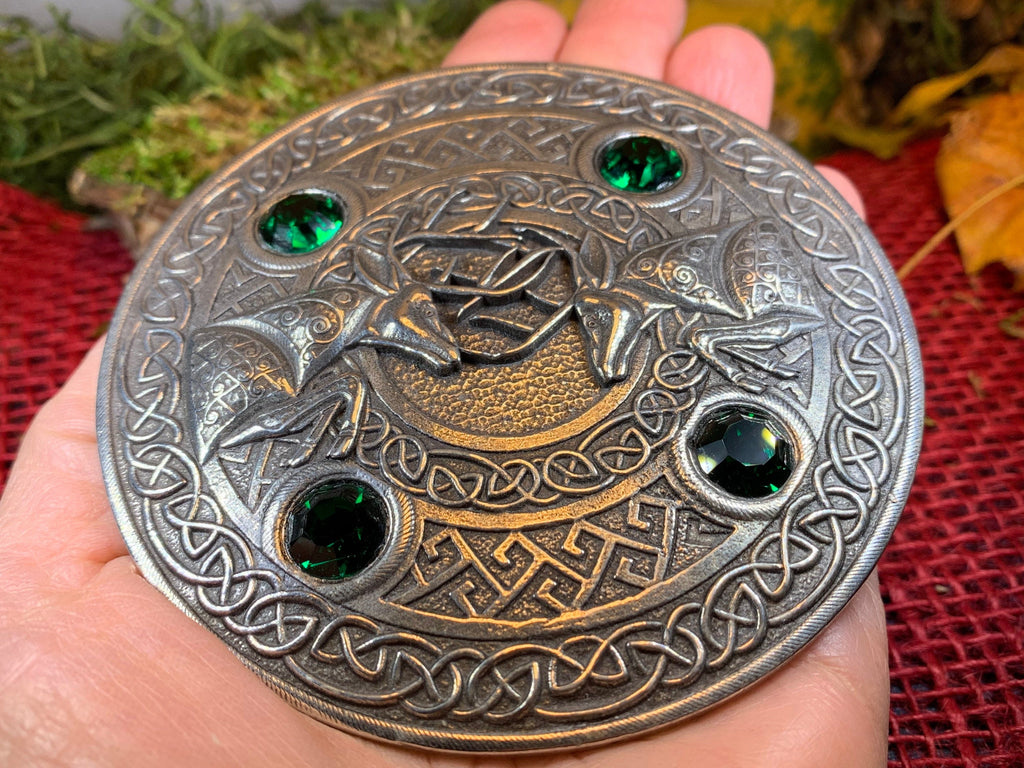 Celtic Fighting Stag Brooch