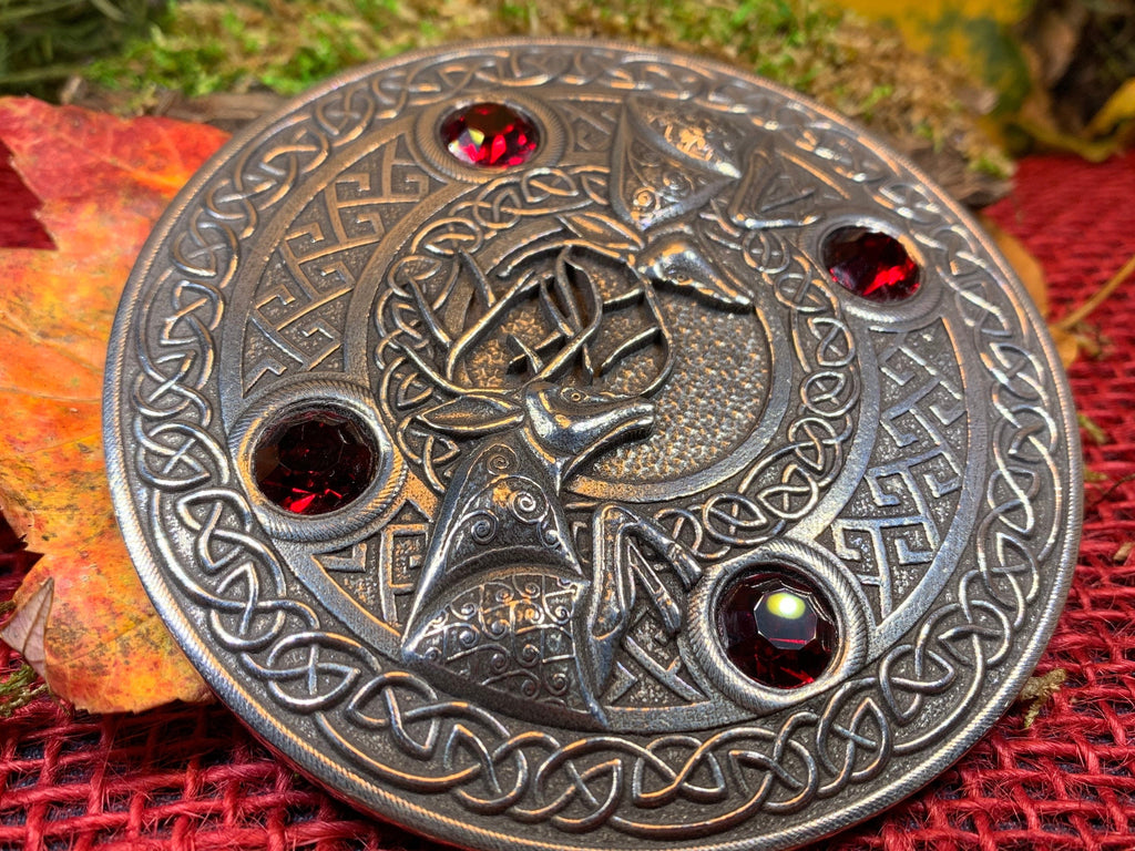 Celtic Fighting Stag Brooch