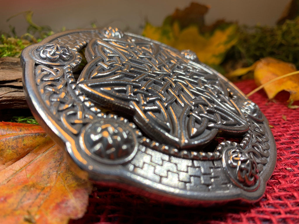 Celtic Key Plaid Brooch