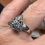 Oak Ash Thorn Moonstone Ring