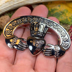 Claddagh Shamrock Brooch