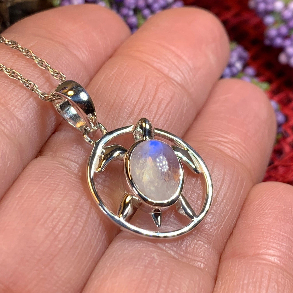 Moonstone Turtle Necklace