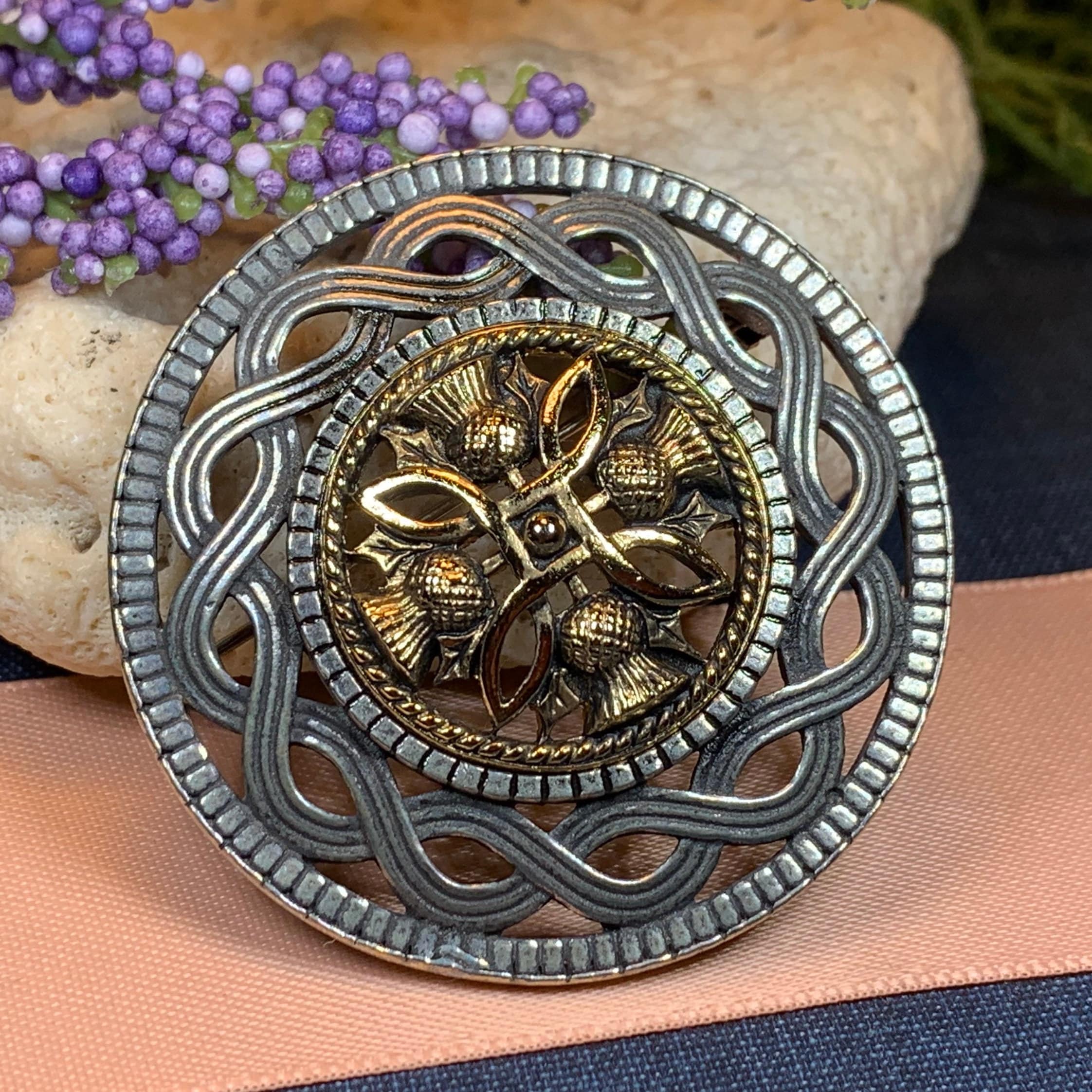 Robert Burns Thistle Brooch