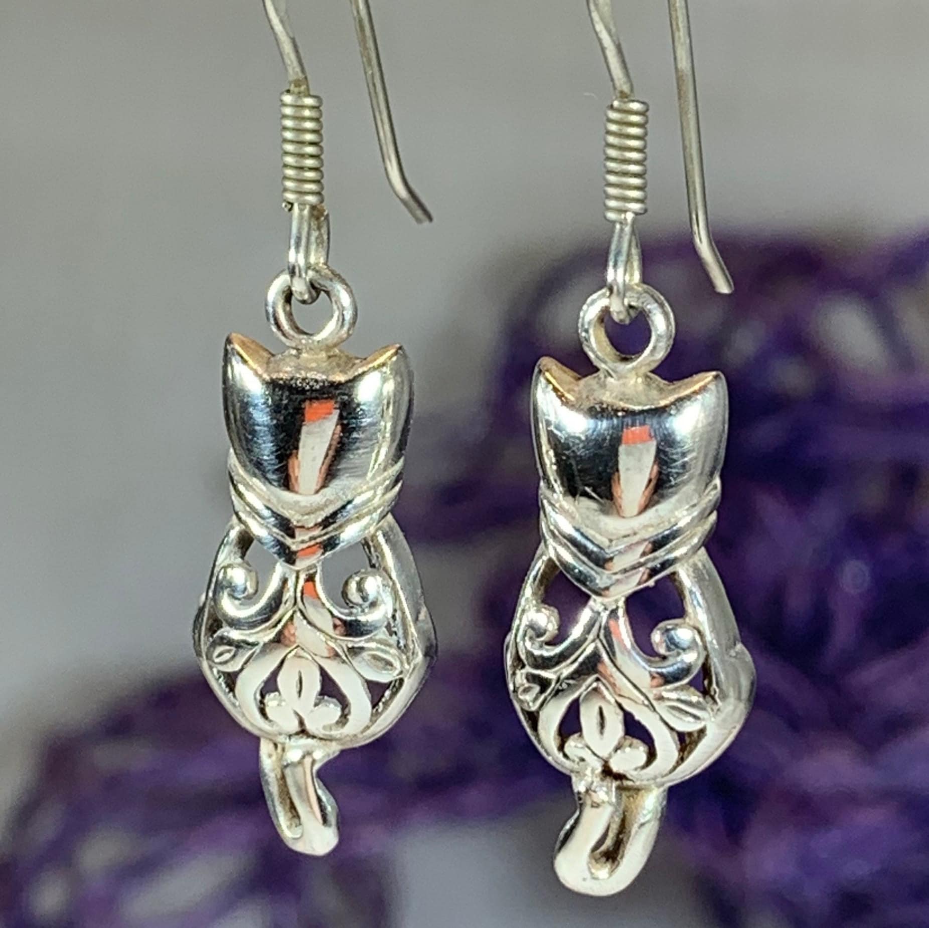 Celtic Cat Earrings