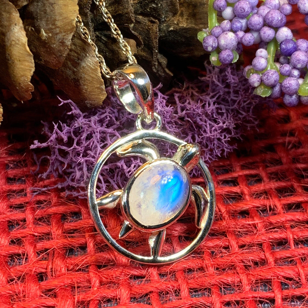 Moonstone Turtle Necklace