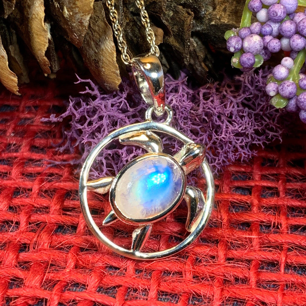 Moonstone Turtle Necklace