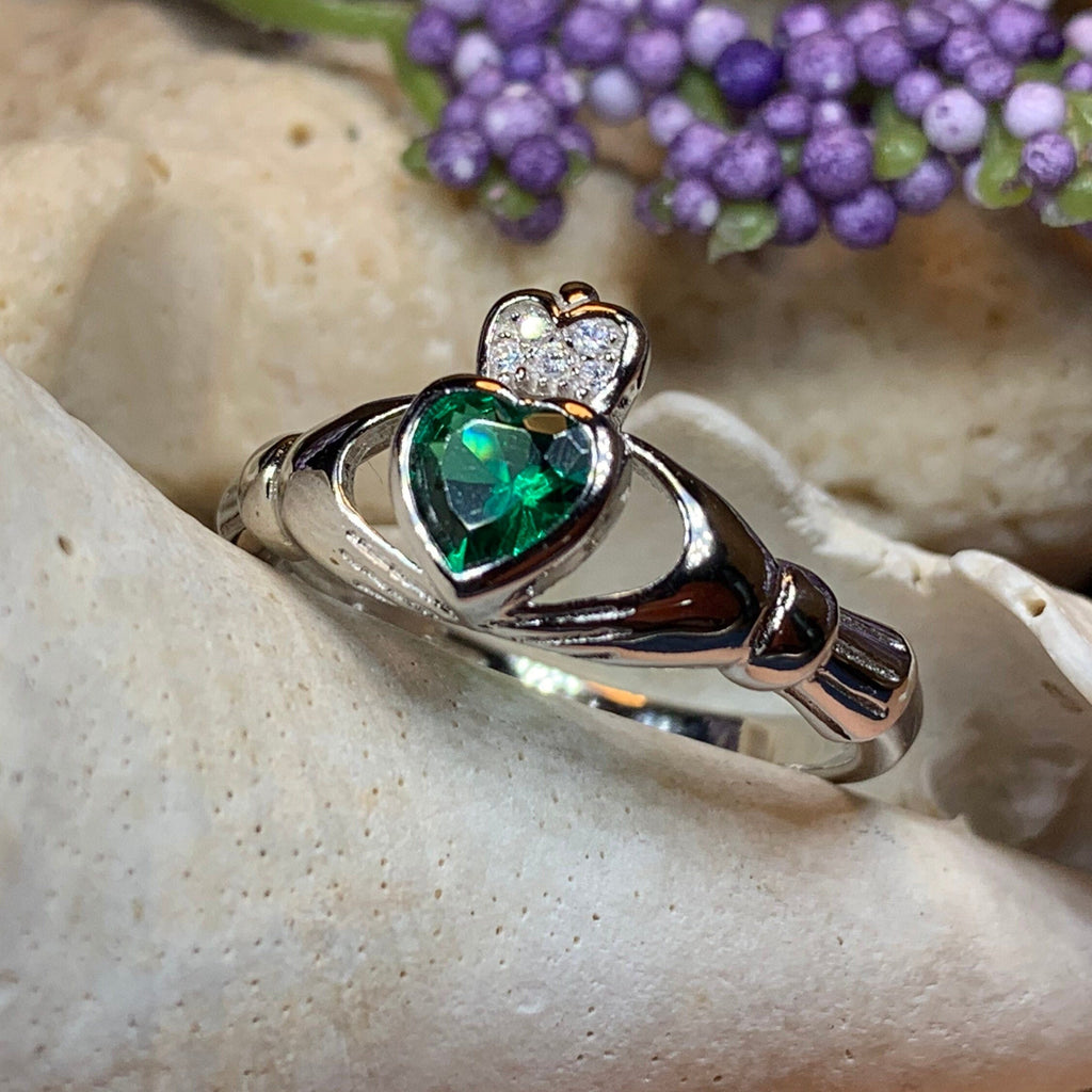 Emerald Meadow Claddagh Ring