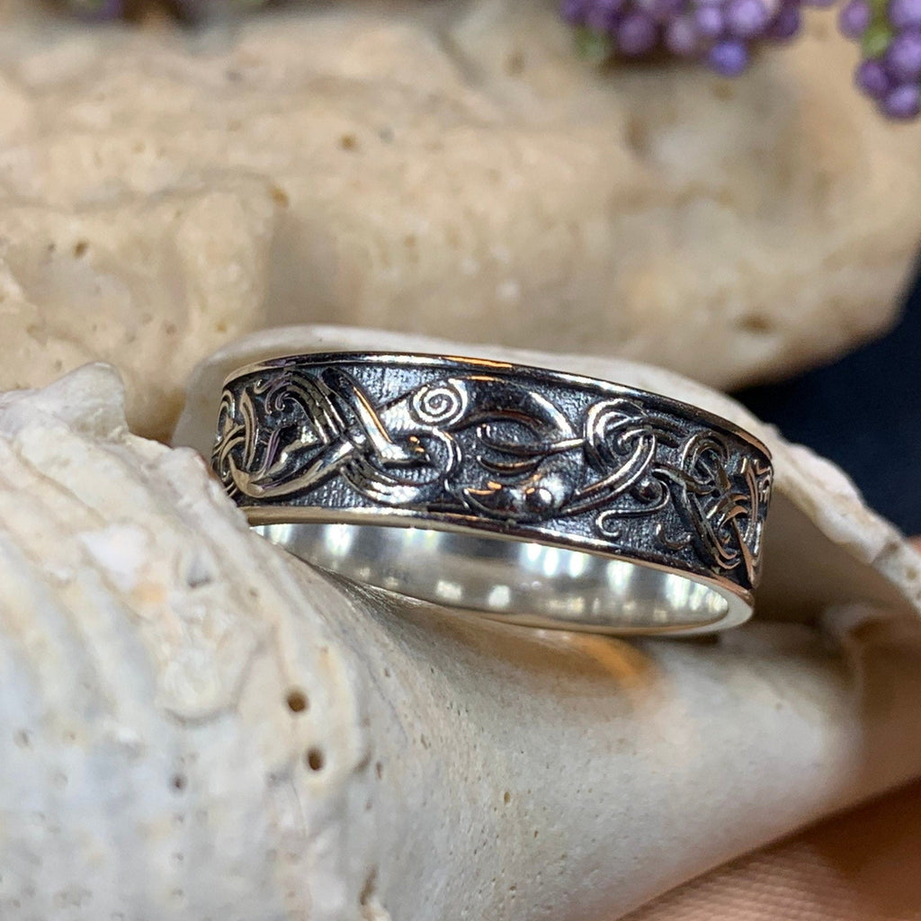 Celtic Raven Ring