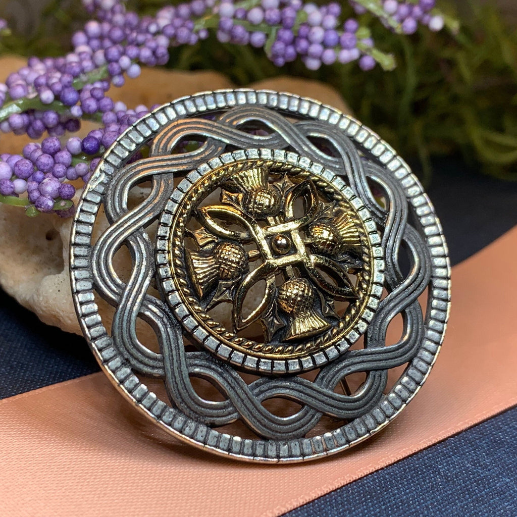 Robert Burns Thistle Brooch