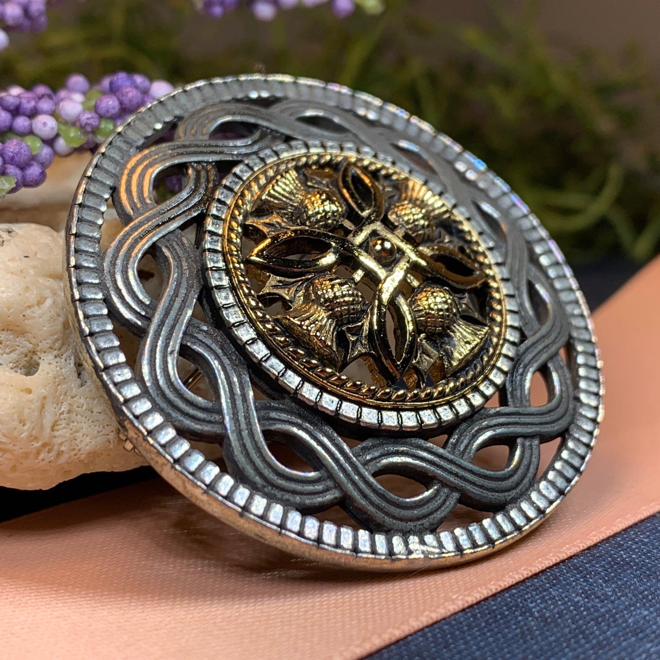 Robert Burns Thistle Brooch
