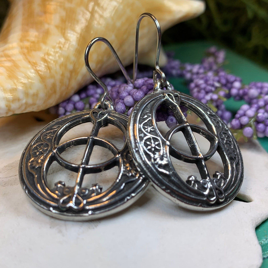 Pewter Chalice Well Earrings