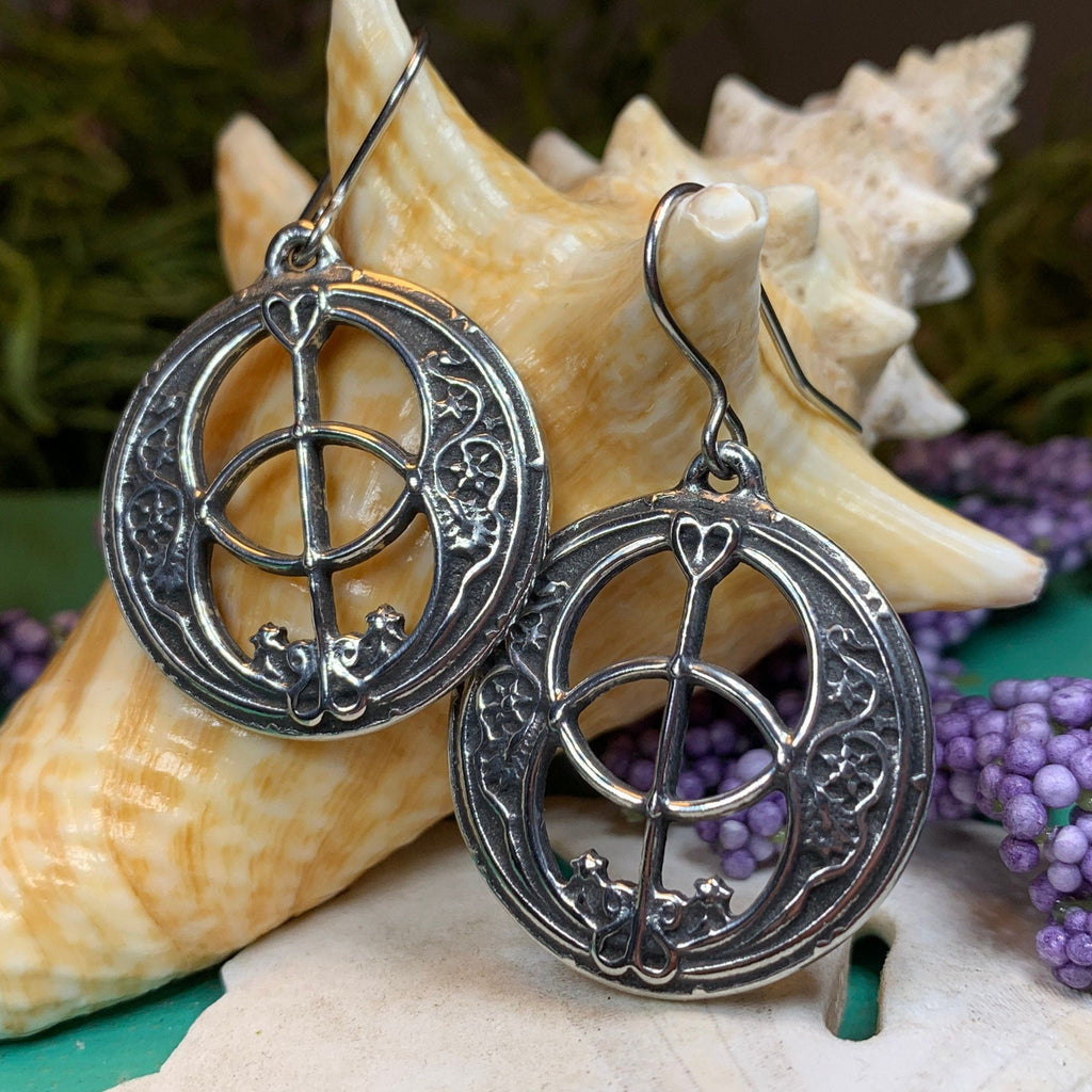 Pewter Chalice Well Earrings