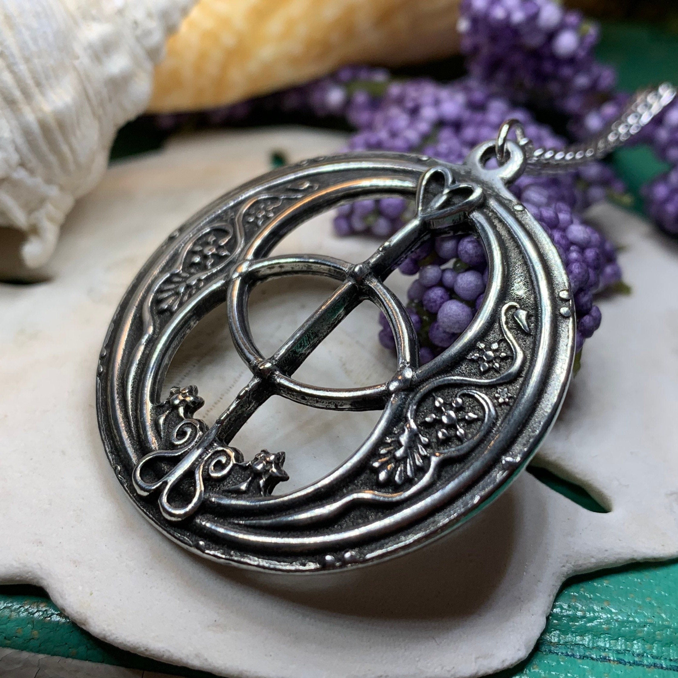 Pewter Chalice Well Necklace