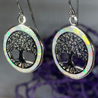 Opal Tree of Life Earrings