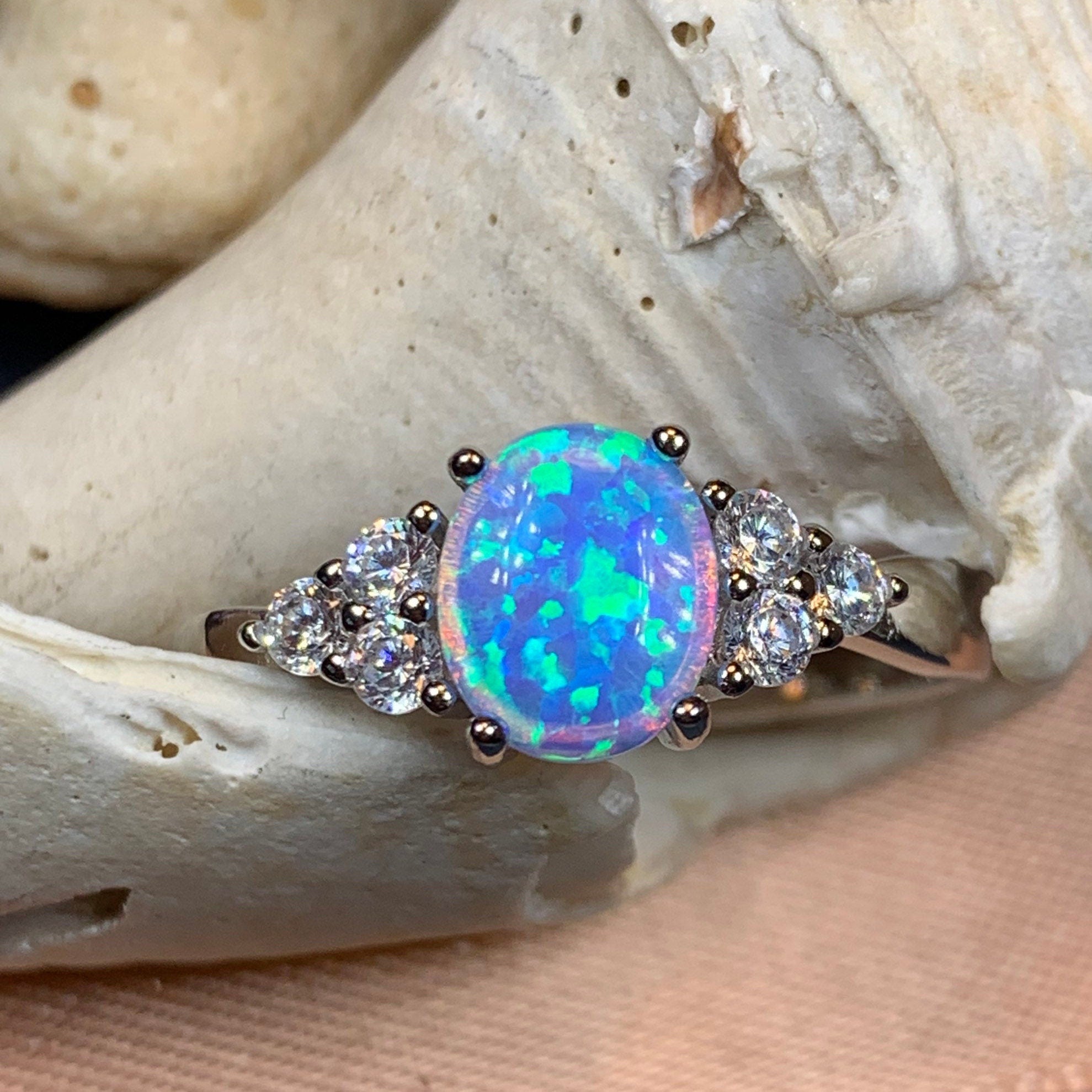 Celtic Skies Opal Celtic Ring