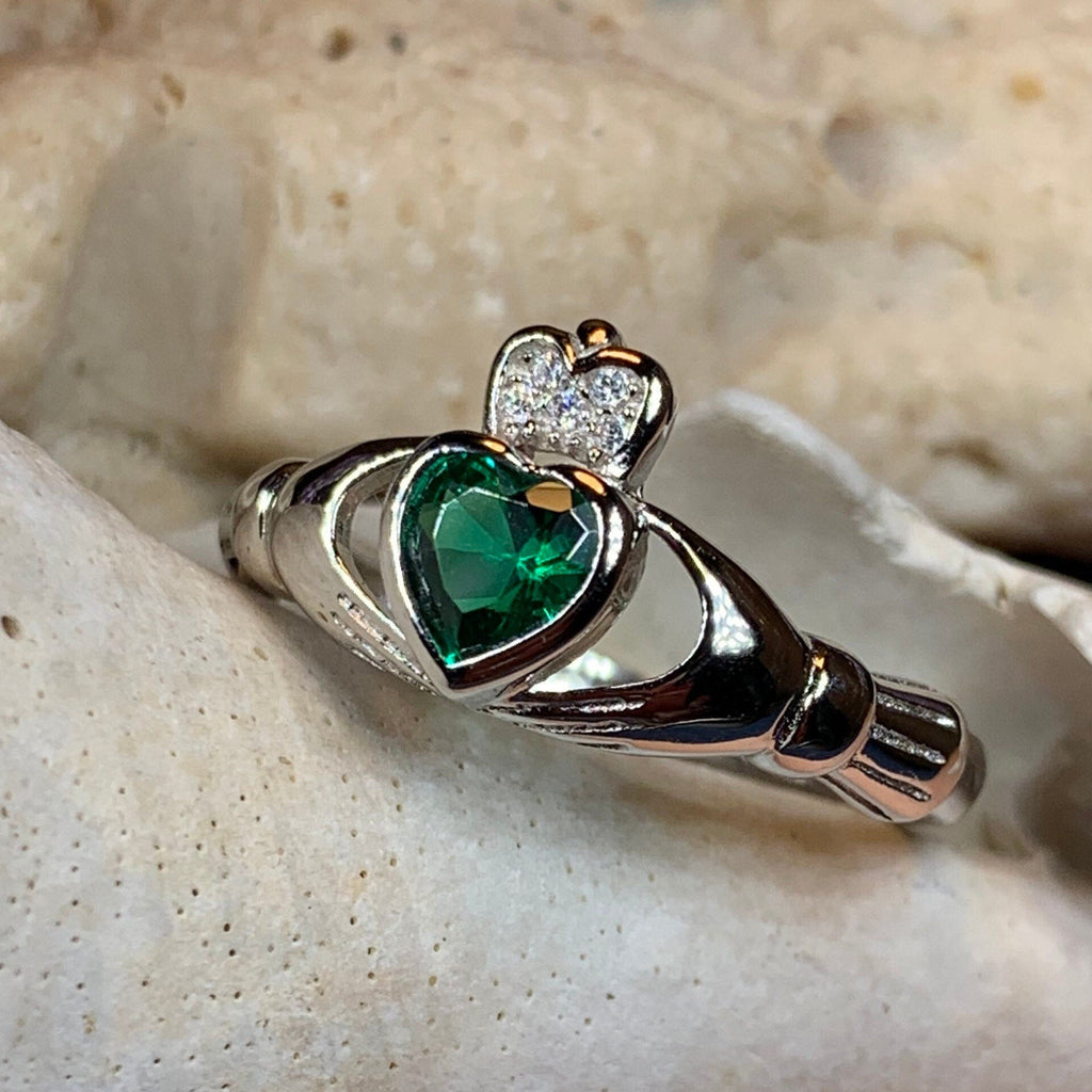Emerald Meadow Claddagh Ring