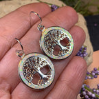 Opal Tree of Life Earrings