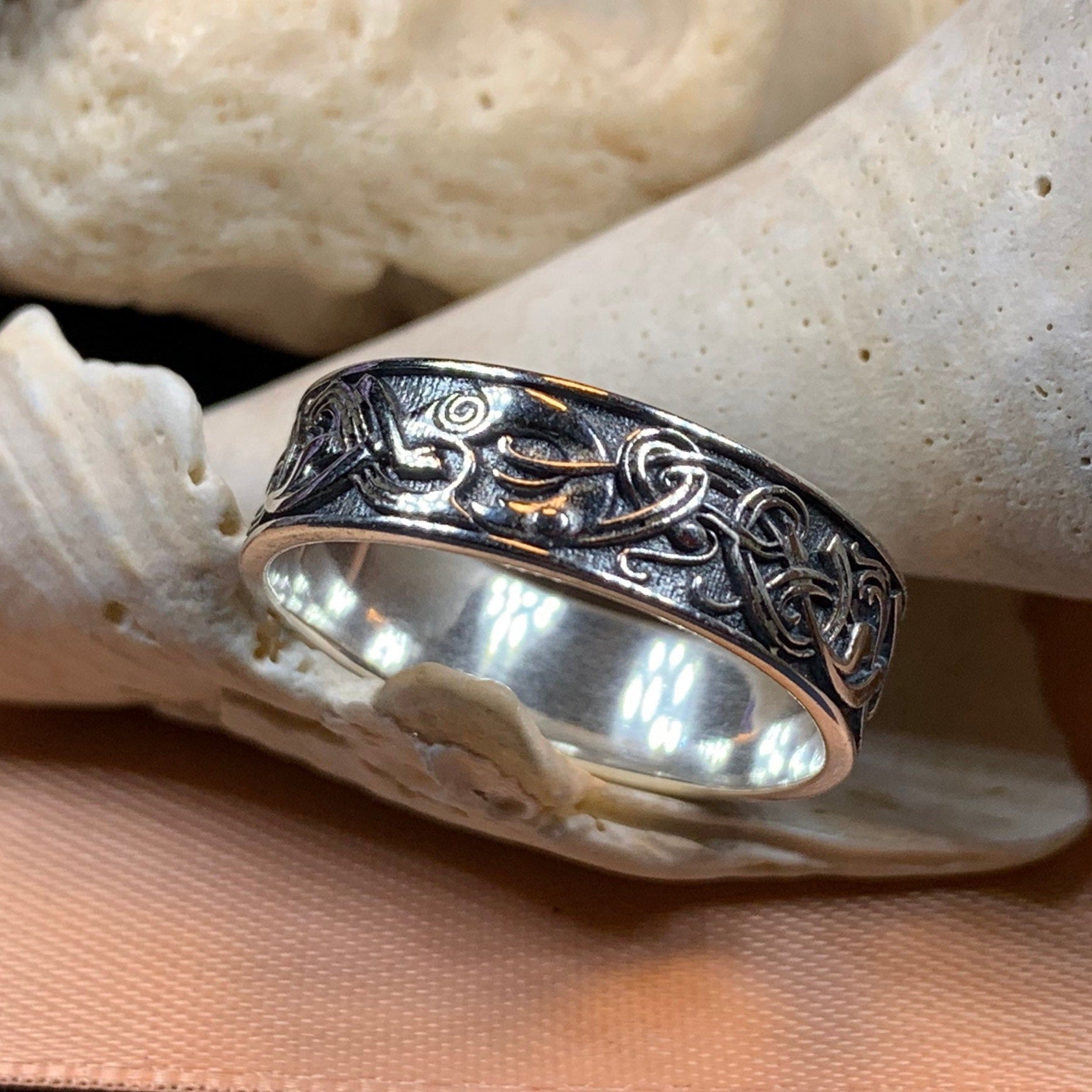 Celtic Raven Ring