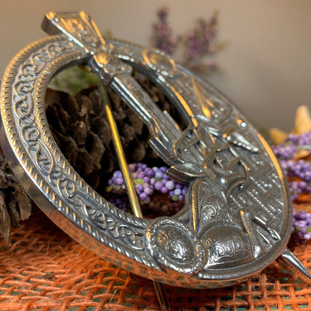 Celtic Stag Penannular Brooch