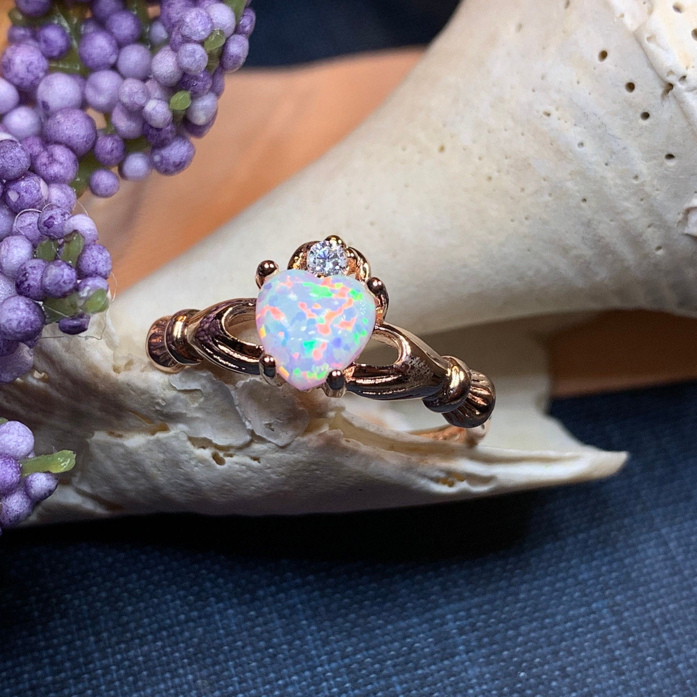 Raynette Claddagh Opal Ring