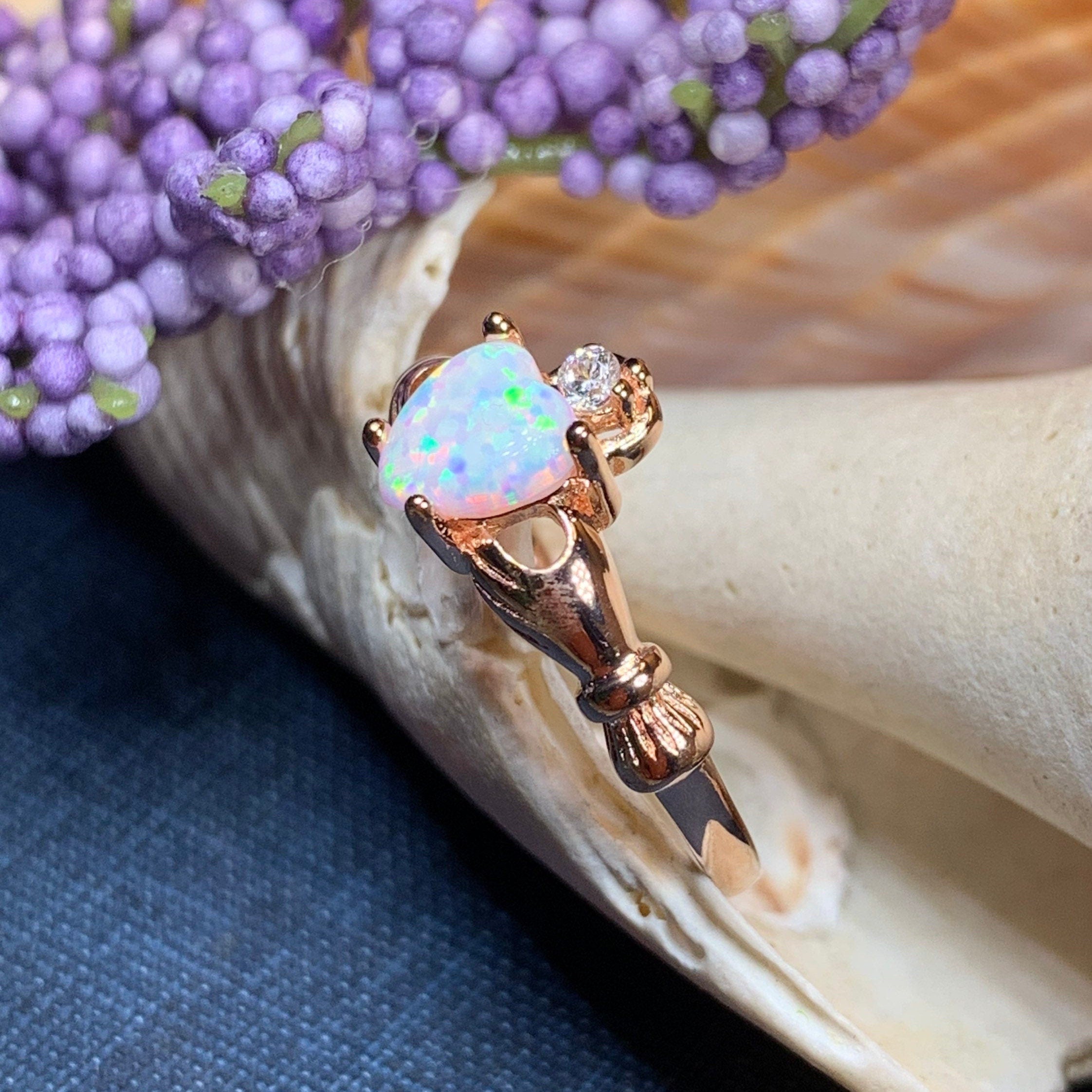 Raynette Claddagh Opal Ring