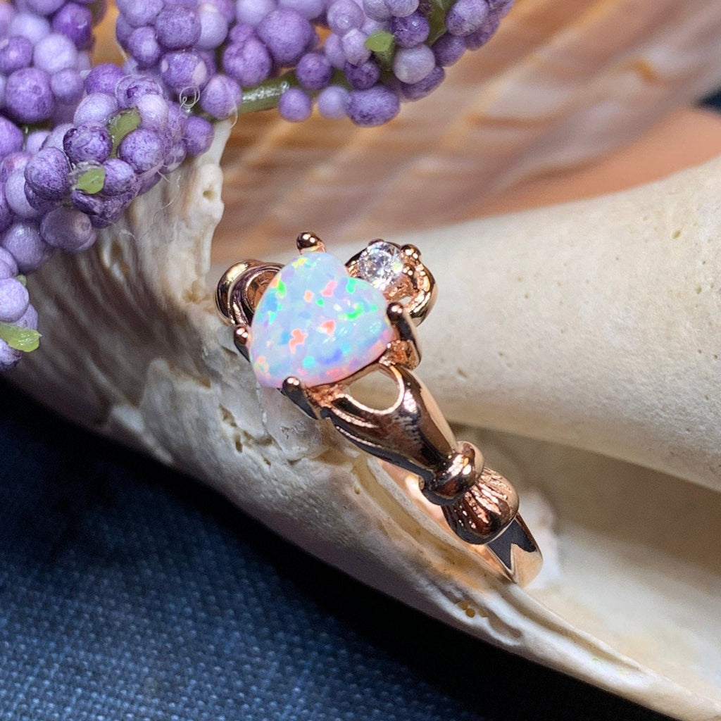 Raynette Claddagh Opal Ring