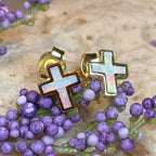 Grace Opal Cross Earrings
