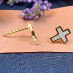 Grace Opal Cross Earrings
