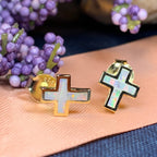 Grace Opal Cross Earrings