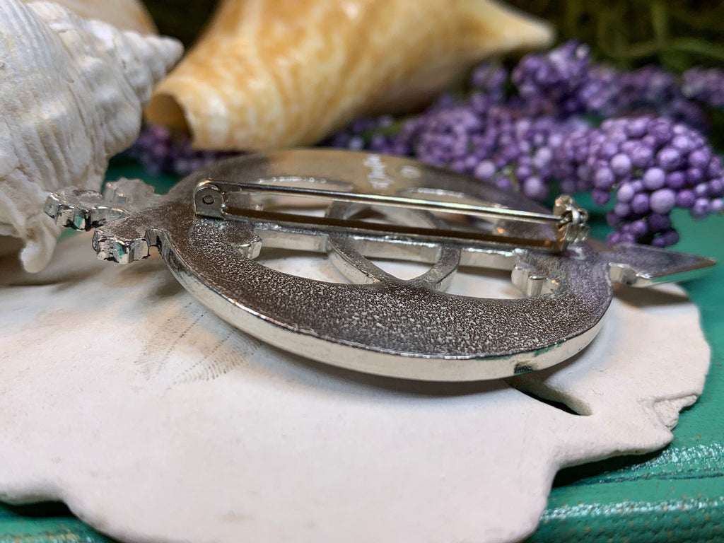 Pewter Chalice Well Brooch