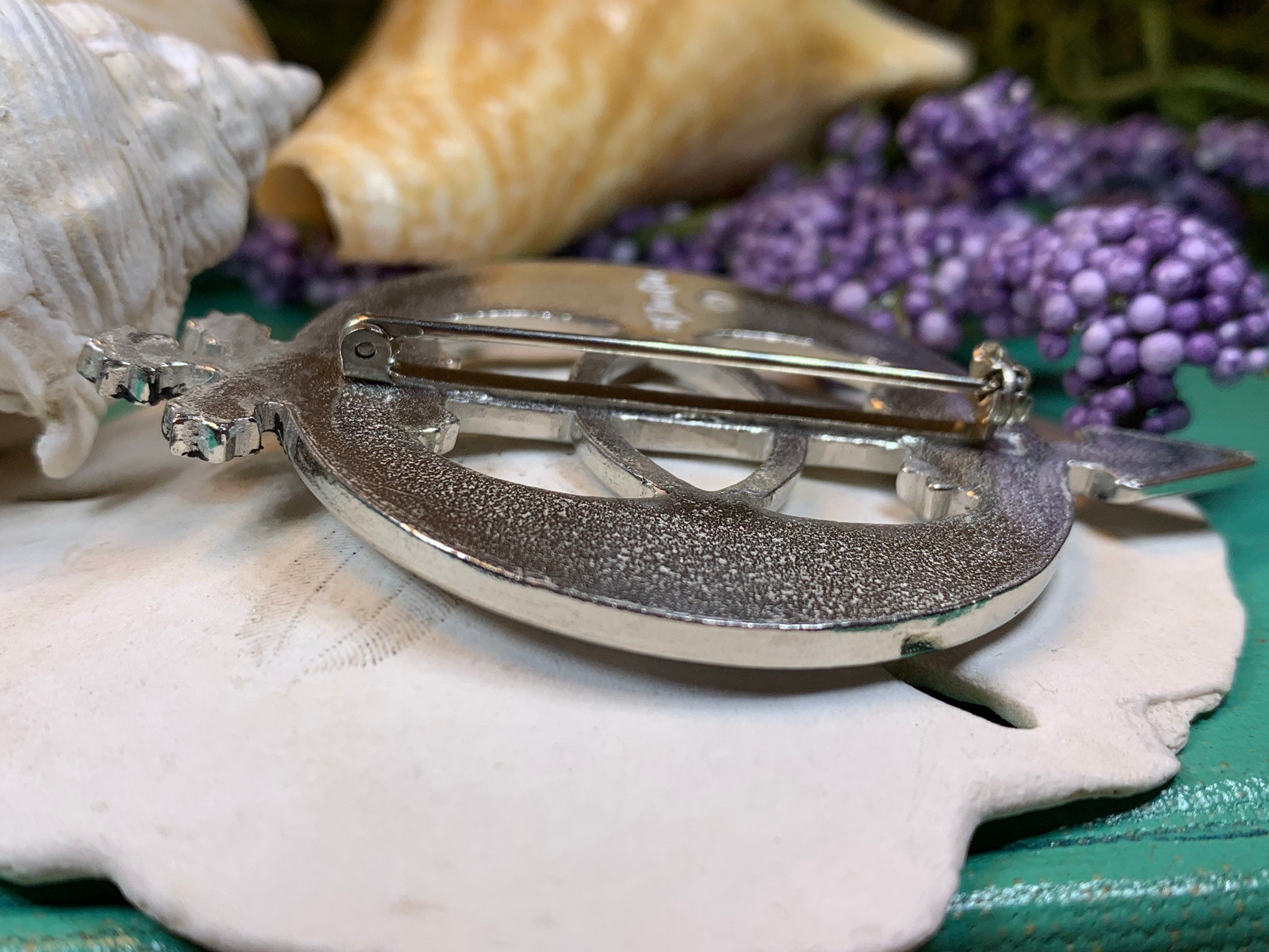 Pewter Chalice Well Brooch