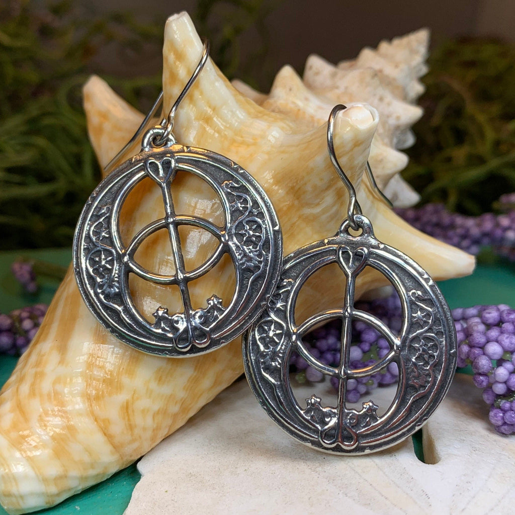 Pewter Chalice Well Earrings