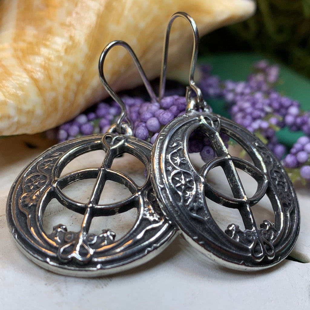Pewter Chalice Well Earrings