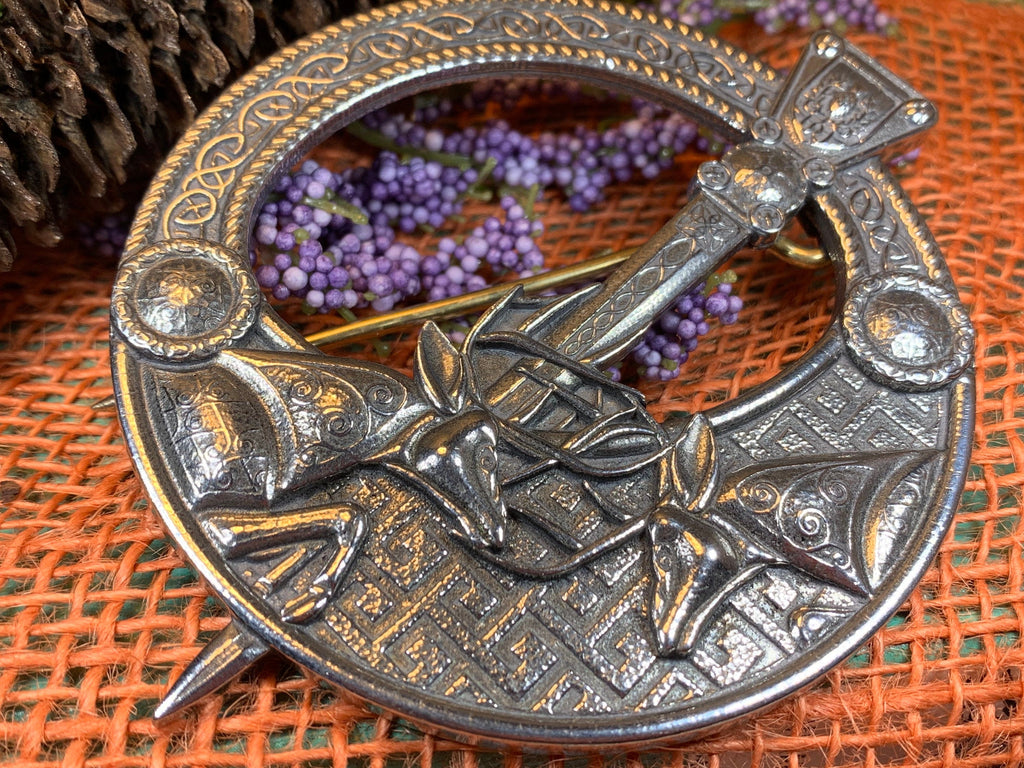 Celtic Stag Penannular Brooch