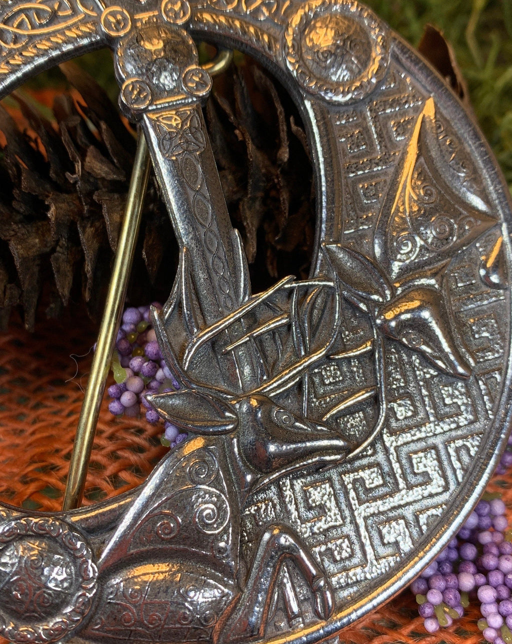 Celtic Stag Penannular Brooch