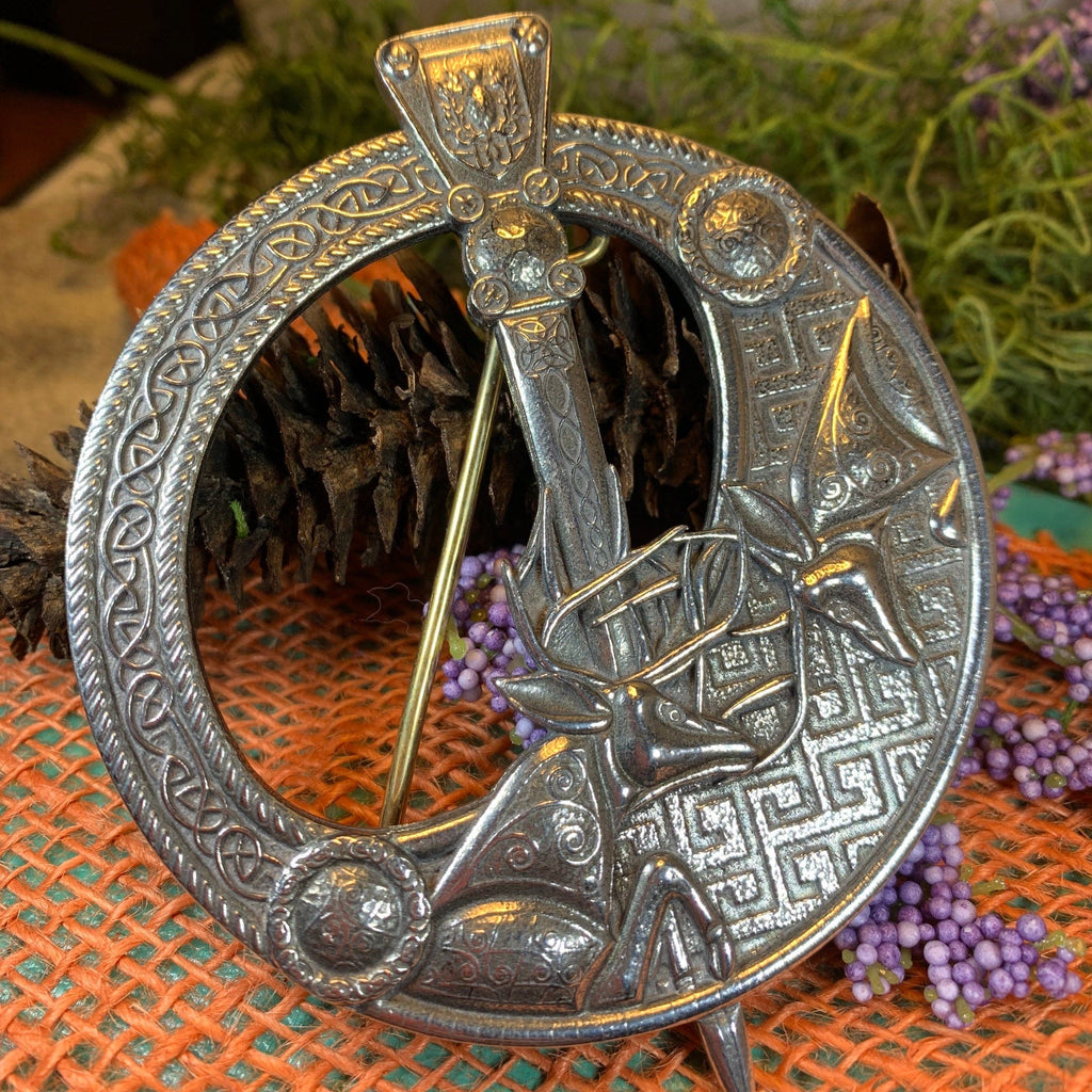 Celtic Stag Penannular Brooch