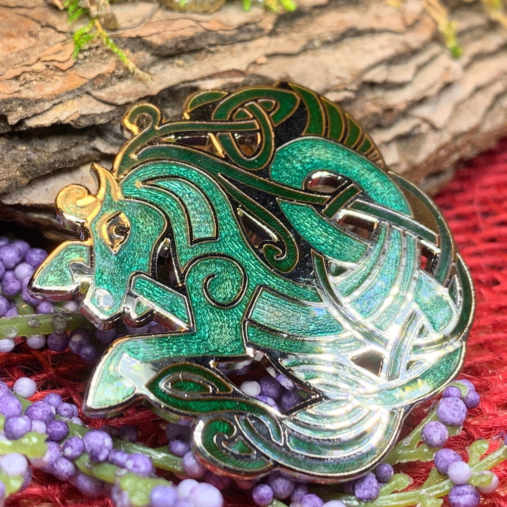Celtic Horse Brooch