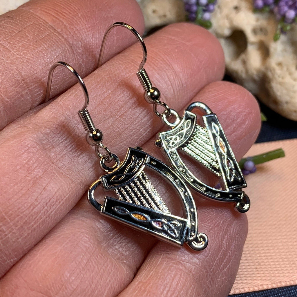 Celtic Harp Earrings