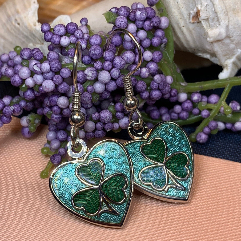 Shamrock Heart Earrings