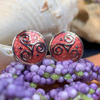 Celtic Triskele Stud Earrings