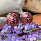 Celtic Triskele Stud Earrings