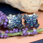 Enamel Celtic Cross Stud Earrings