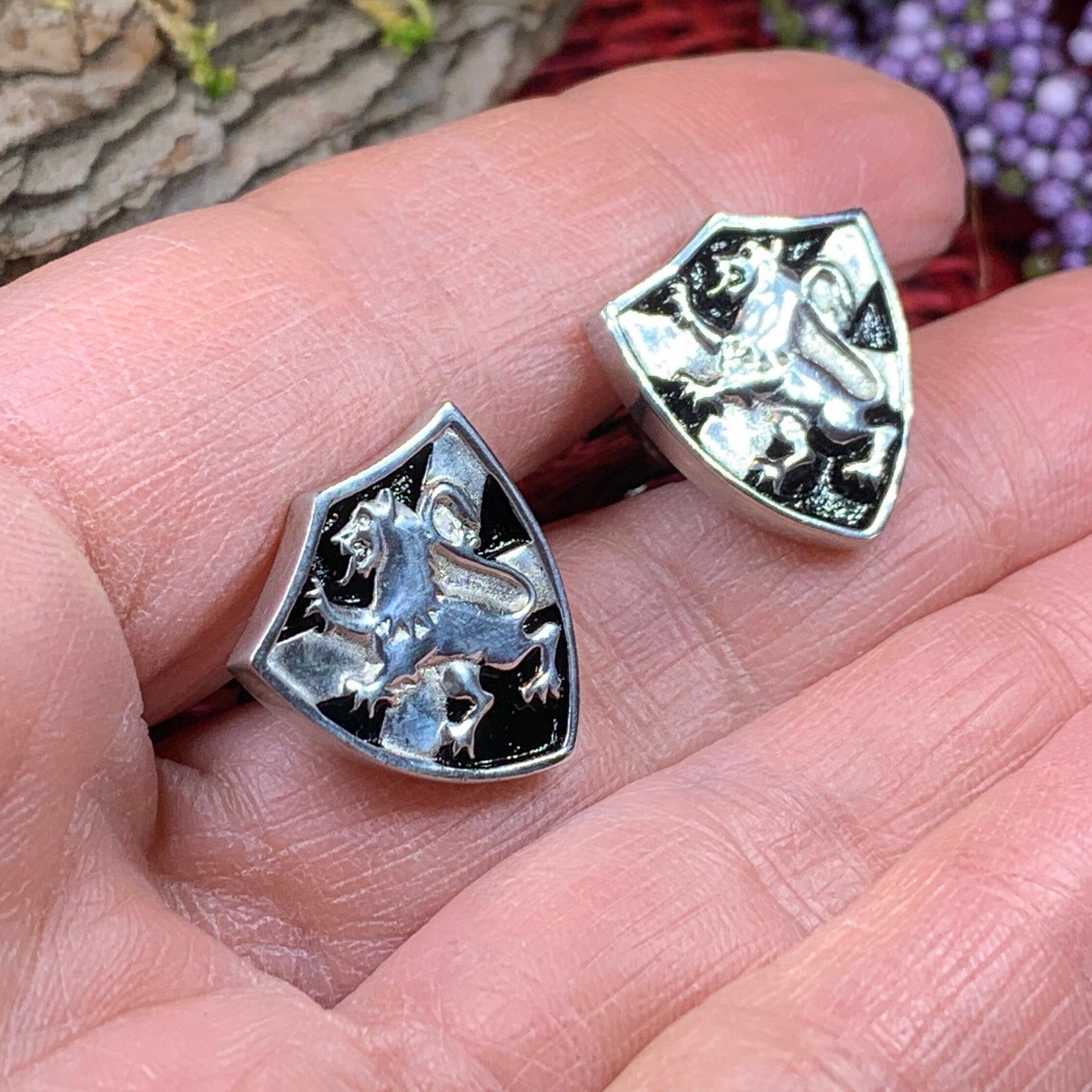 Lion of Scotland Shield Cuff Links