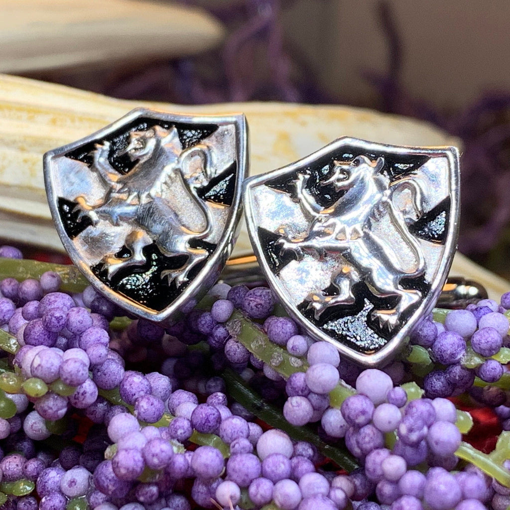 Lion of Scotland Shield Cuff Links