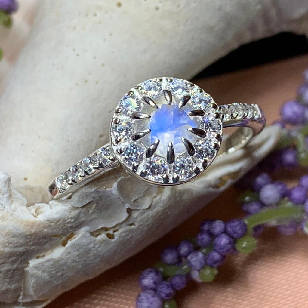 Vera Moonstone Solitaire Ring